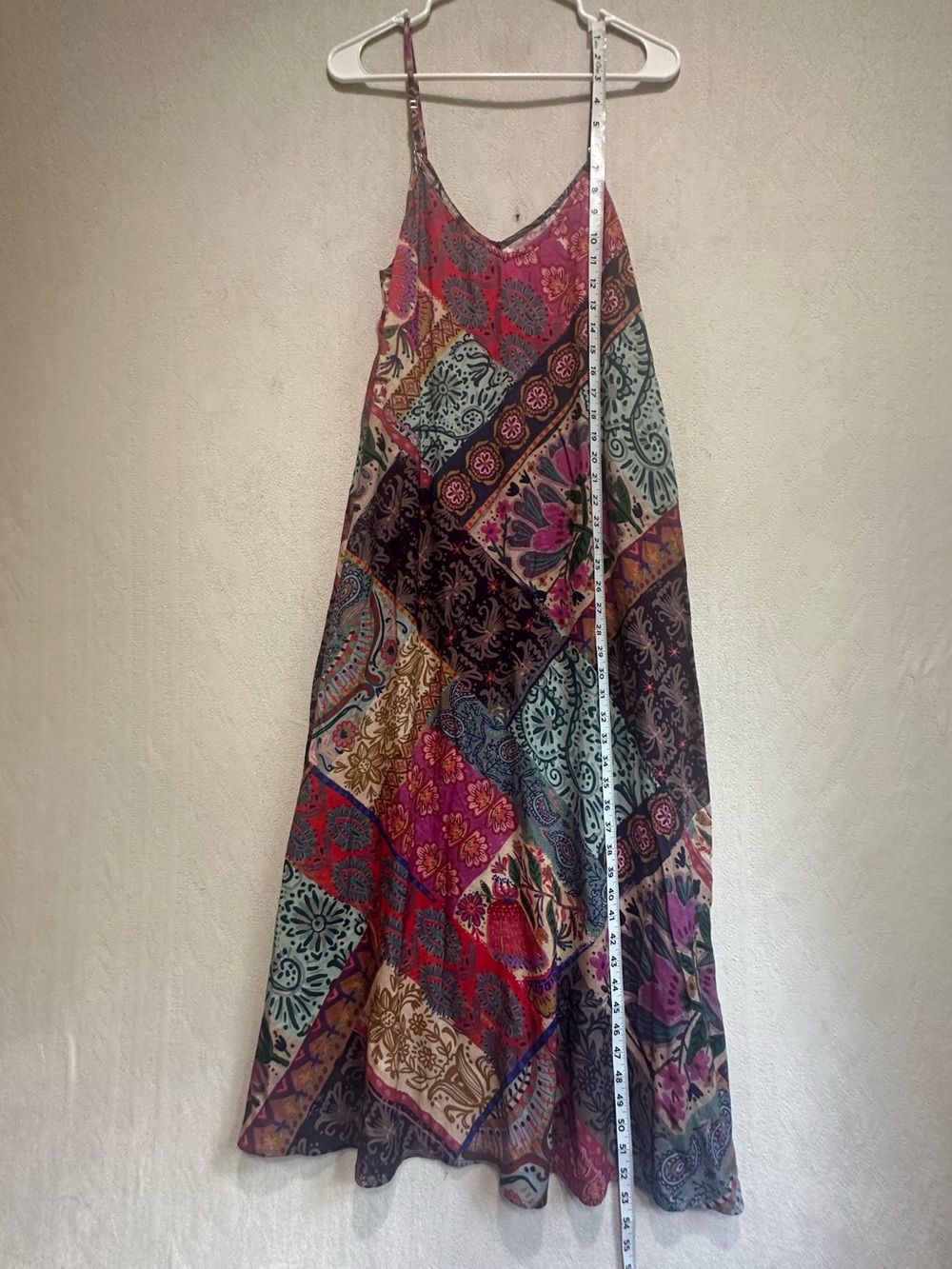 NATURAL LIFE Gracie Slip Maxi Dress Boho Blooms Patchwork Multicolor Sz M - Picture 13 of 16